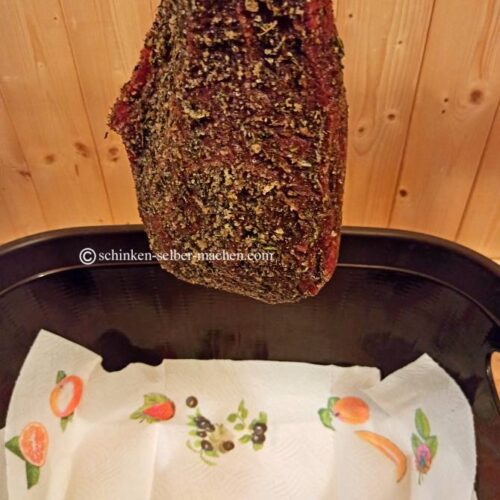 Schinken trocken pökeln Schinken selber machen Schritt für Schritt erklärt