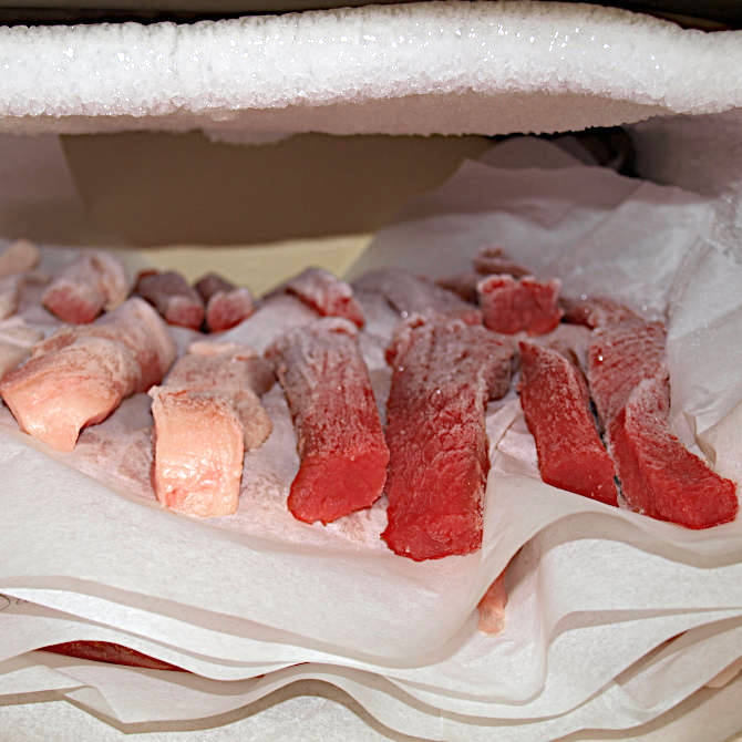 Backpapier verhindert das Zusammenkleben beim Anfrieren.